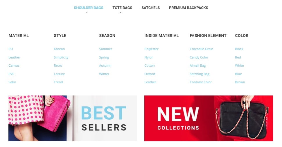 Fashion & Handbags Magento 2 template