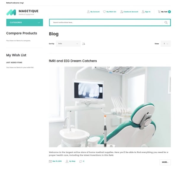 Magento 2 Medical Equipment template