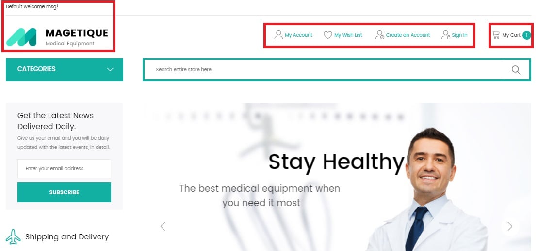 Magento 2 Medical Equipment template