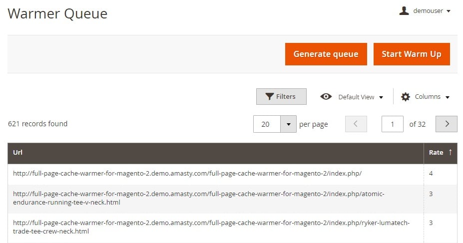 Magento 2 Full Page Cache Warmer Extension