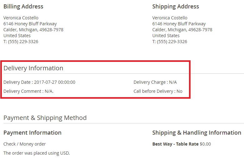 Magento 2 Delivery Date Extension