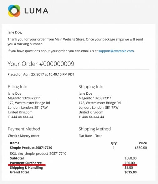 Magento 2 Payment Surcharge Extension