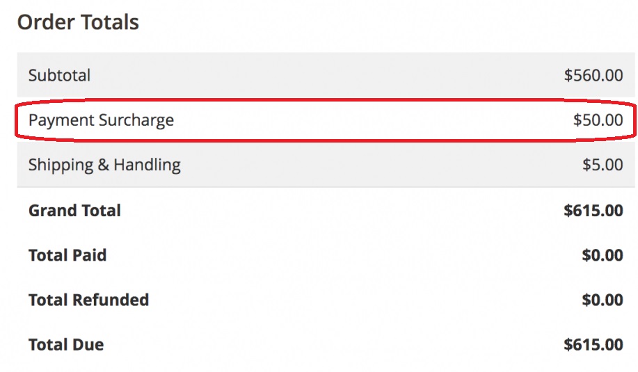 Magento 2 Payment Surcharge Extension