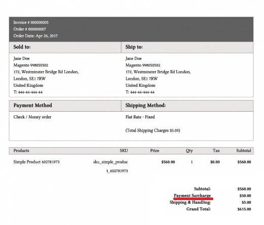 Magento 2 Payment Surcharge Extension