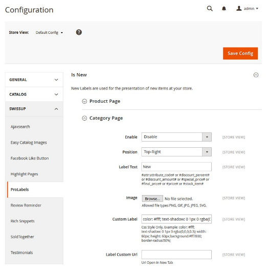 Magento 2 Product Labels Extension