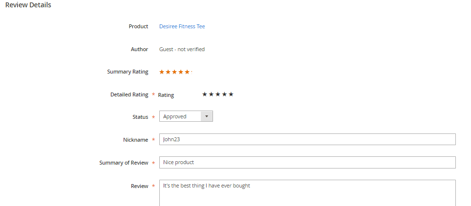 Magento 2 Product Reviews & Ratings extension