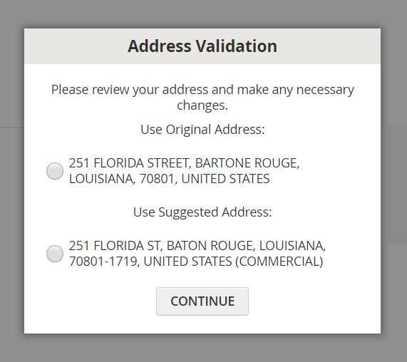 Magento 2 address validation extension