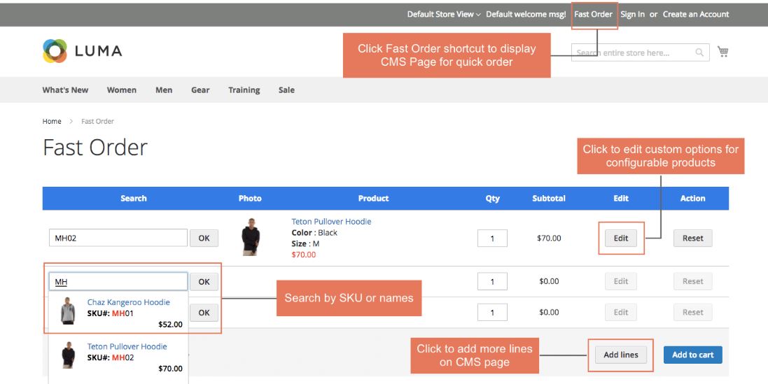  Magento 2 Wholesale Fast Order Extension 