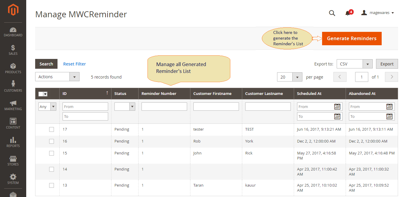 Magento 2 Cart Abandonment