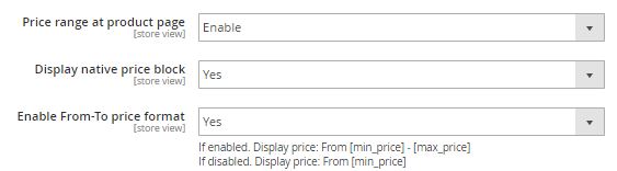 price range for configurable product