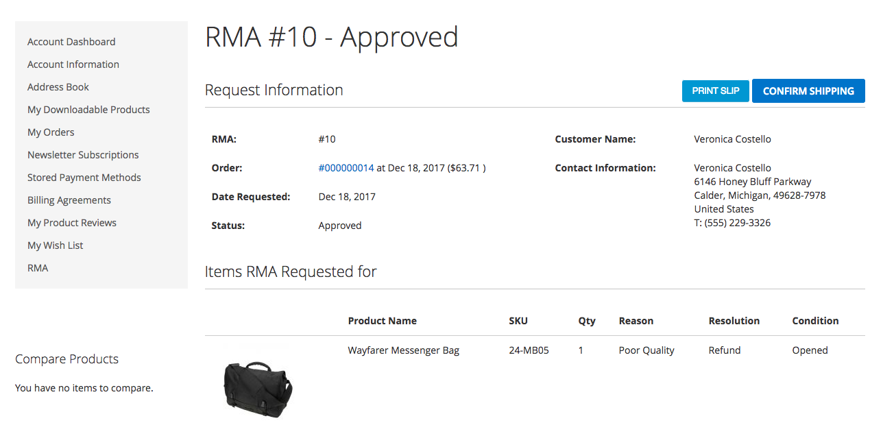 MageDelight Magento 2 RMA Extension