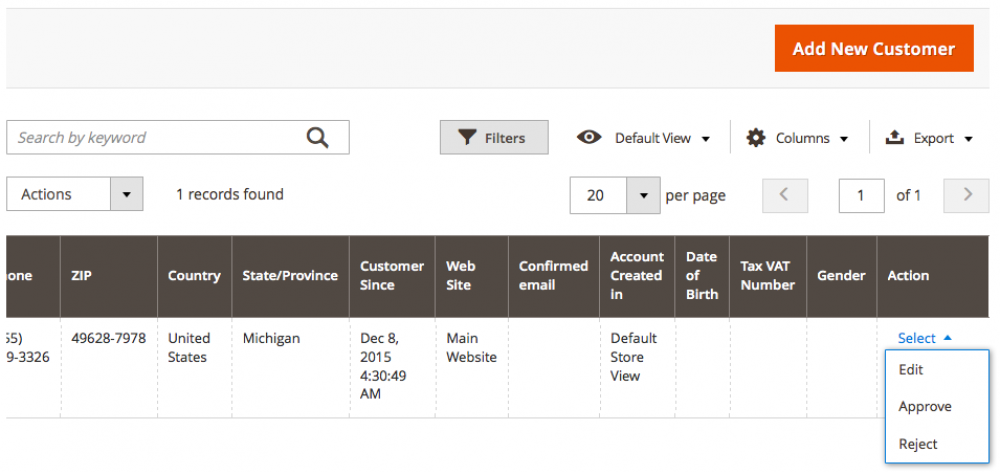 Magento 2 Customer Approval Extension