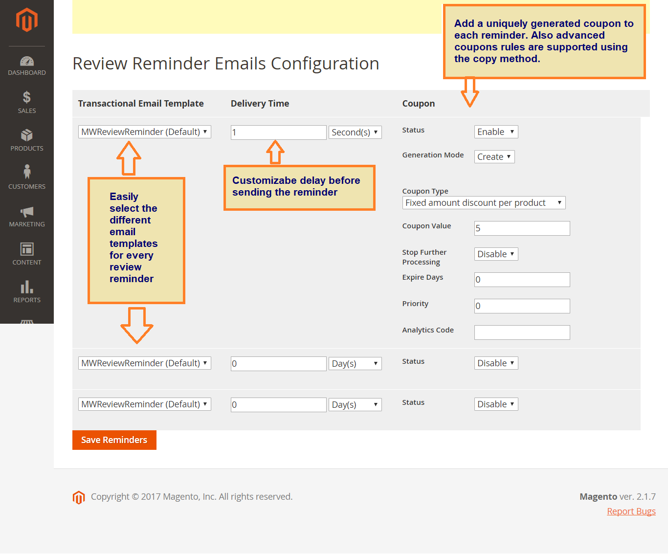 Magento 2 Review Reminder Module