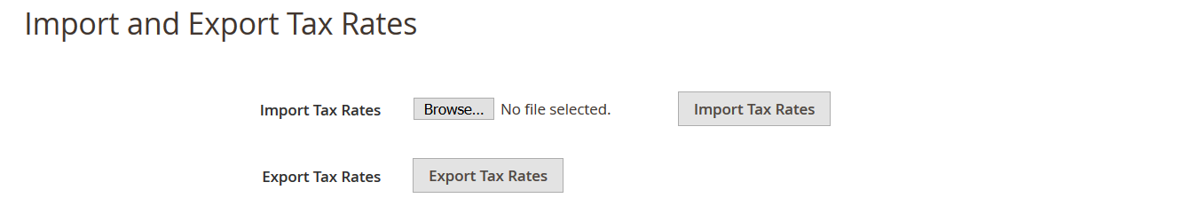 import Magento 2 Tax rates 