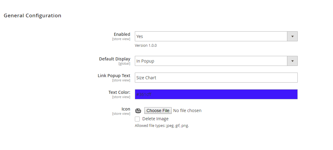 MAgento 2 Size Chart Extension