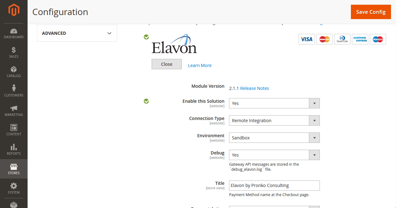 Magento 2 Elavon Payment Extension