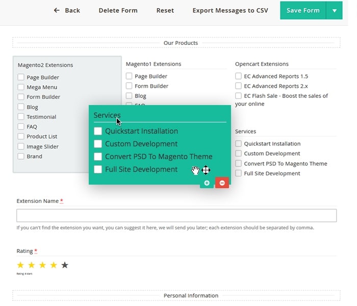 Magento 2 Form Builder Extension