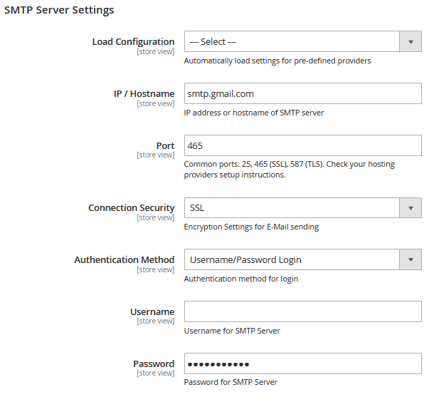 Magento 2 SMTP Settings Extension