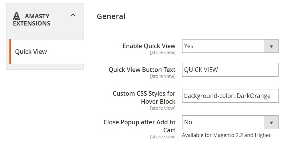 Magento 2 quick view extension
