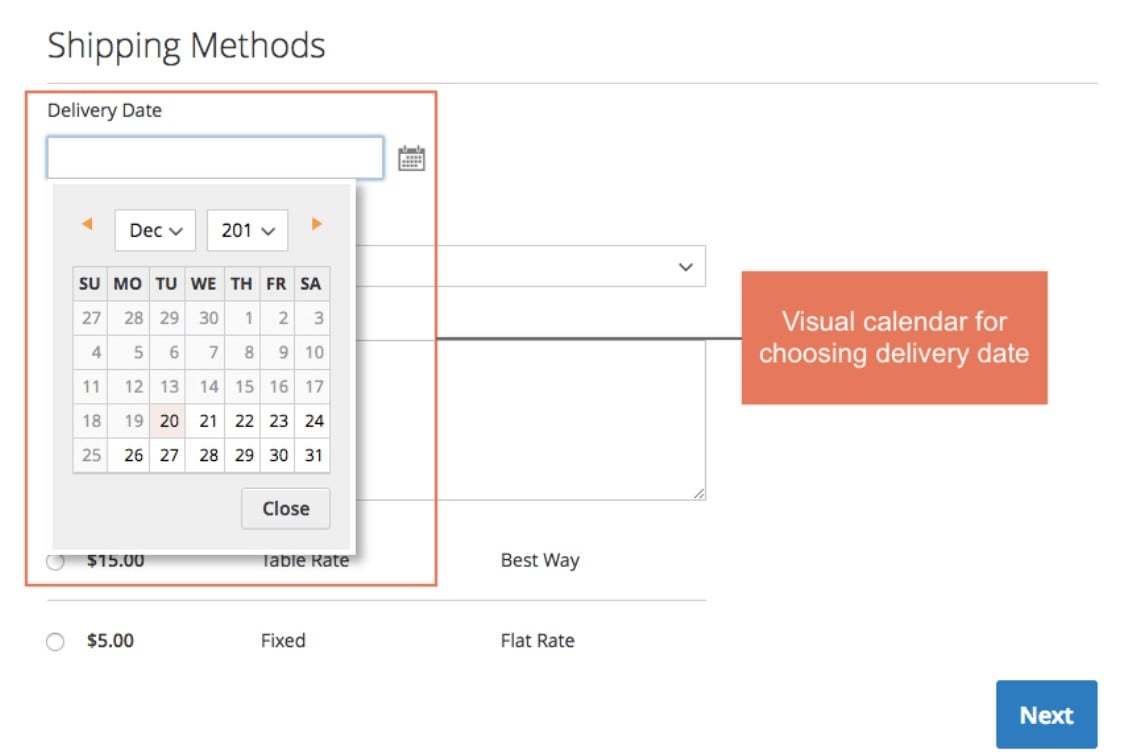 Magento 2 order delivery date Extension