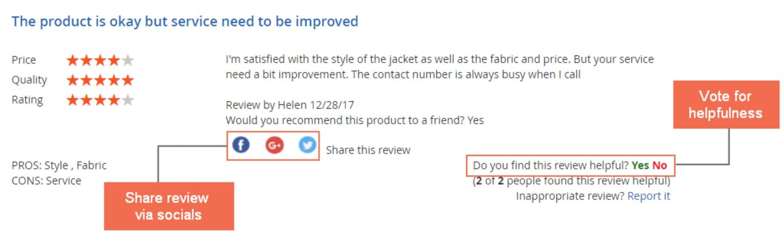 Magento 2 reviews extension