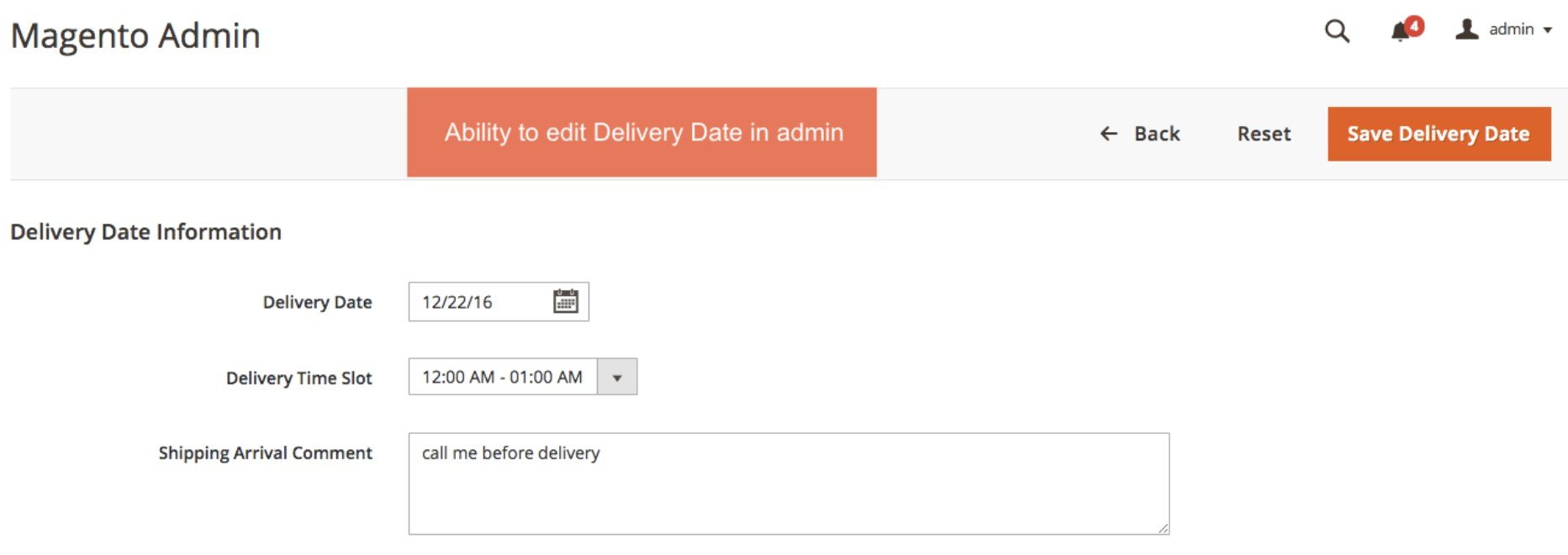 Magento 2 order delivery date Extension