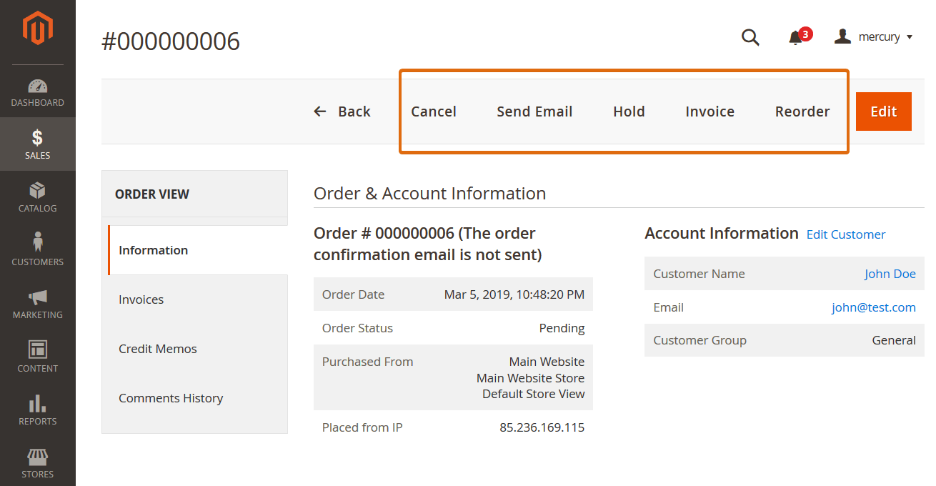 magento 2 order manager