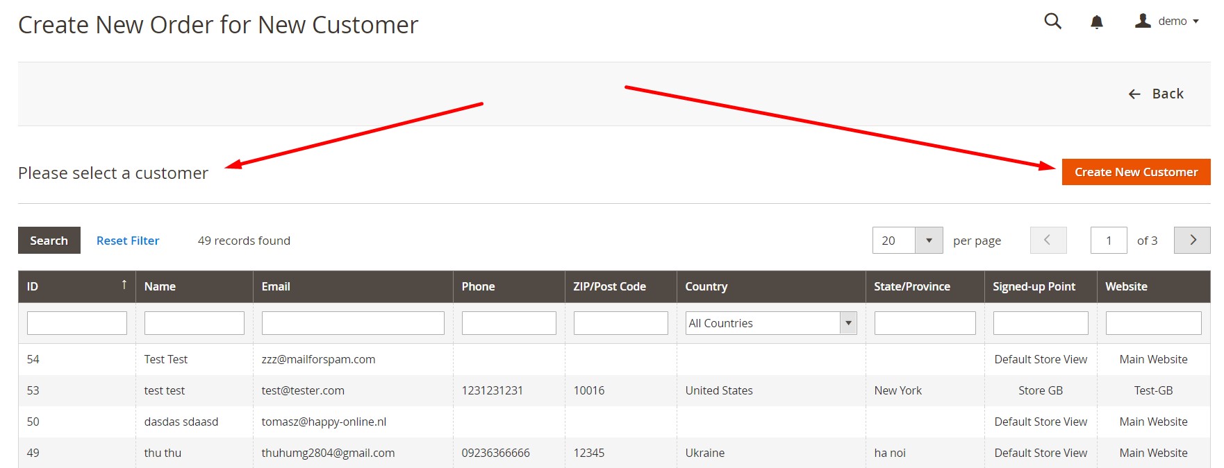 Magento 2 orders create, update, import, export