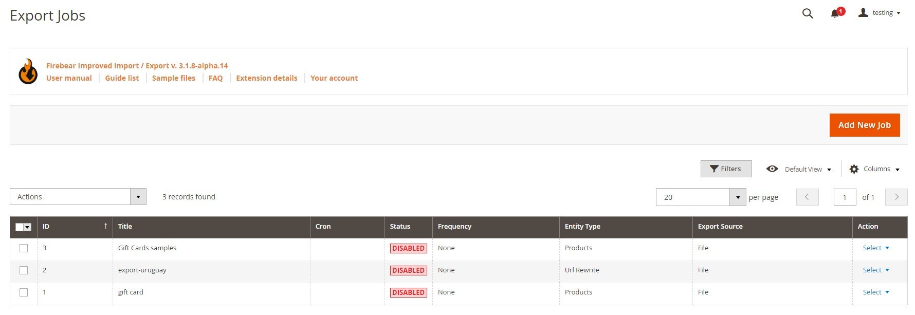 Magento 2 orders create, update, import, export