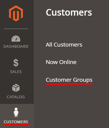 Magento 2 customer groups add edit