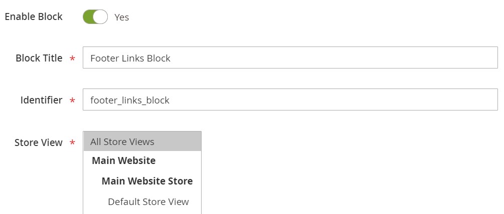 Magento 2 CMS blocks