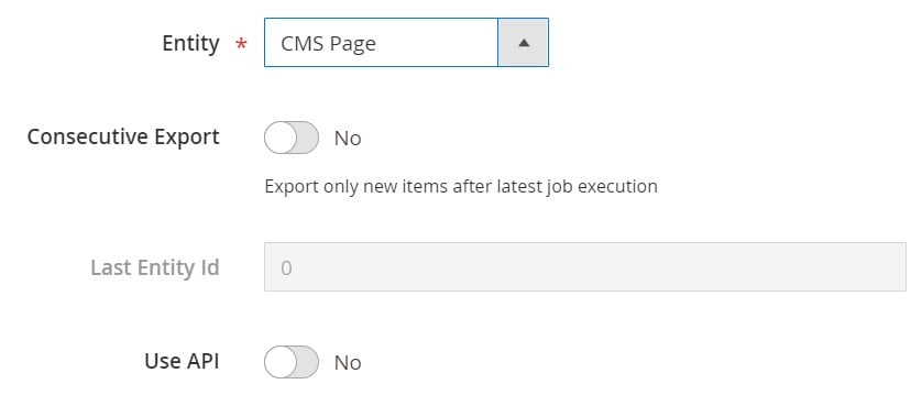 Magento 2 cms pages export