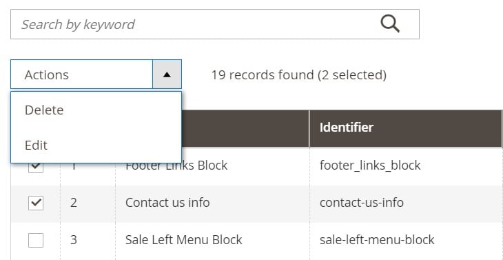 Magento 2 CMS blocks