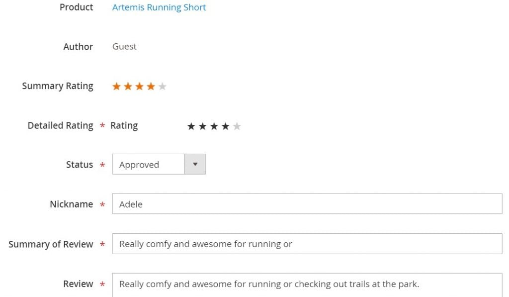 Magento 2 product reviews