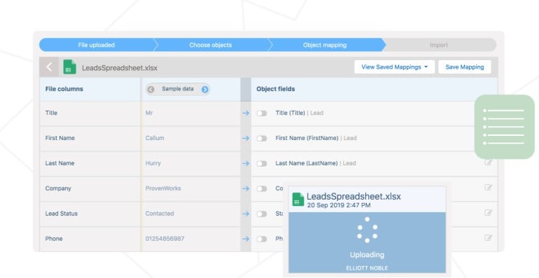 Improved import and export app for salesforce