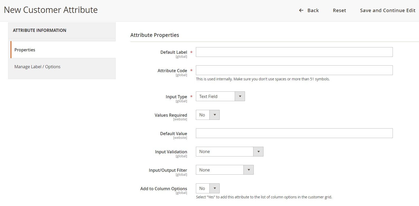 Magento 2 customer attributes