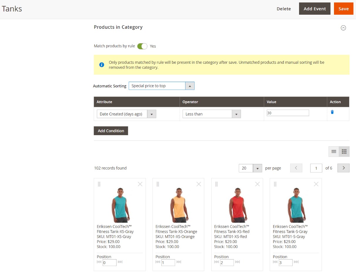 magento 2 visual merchandiser