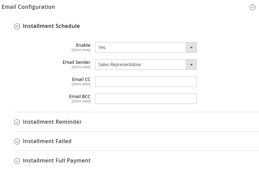 Partial Payment Pro Magento 2 extension settings