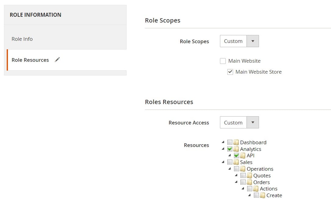 Magento 2 permissions