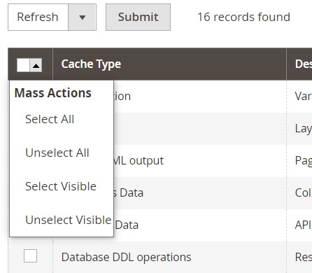 Magento 2 tools cache, index, backup