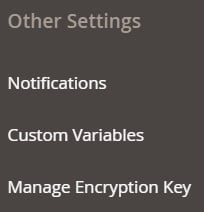 magento 2 other settings