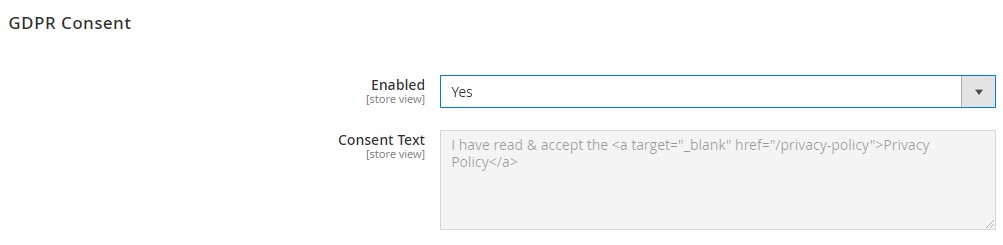 Magento 2 Out of Stock Notification GDPR settings