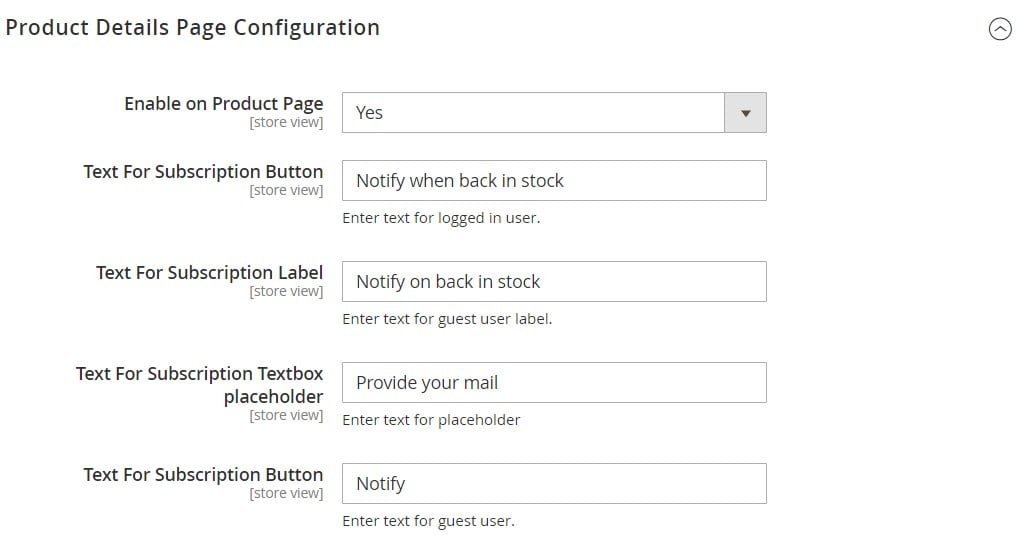 MageDelight Out of Stock Notification Magento 2 Extension backend