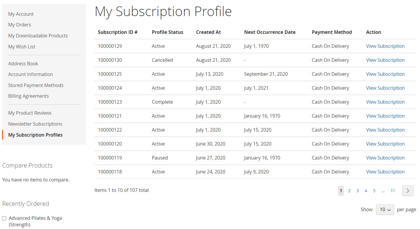magento subscriptions and recurring payments module