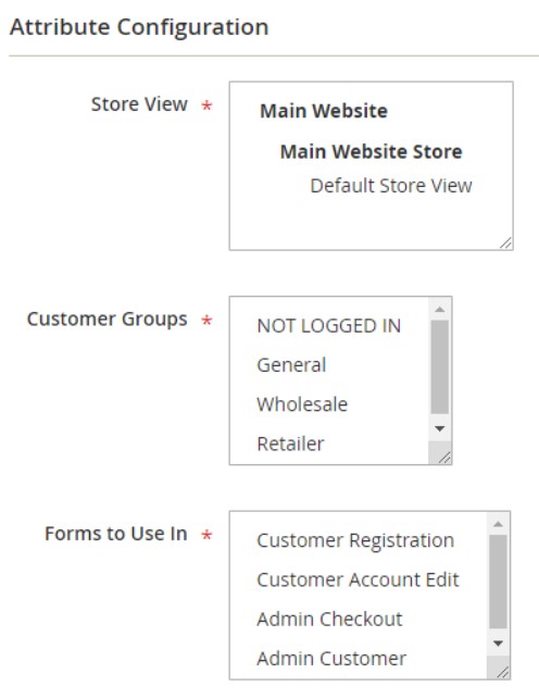 Magedelight Magento 2 Customer Attributes module backend