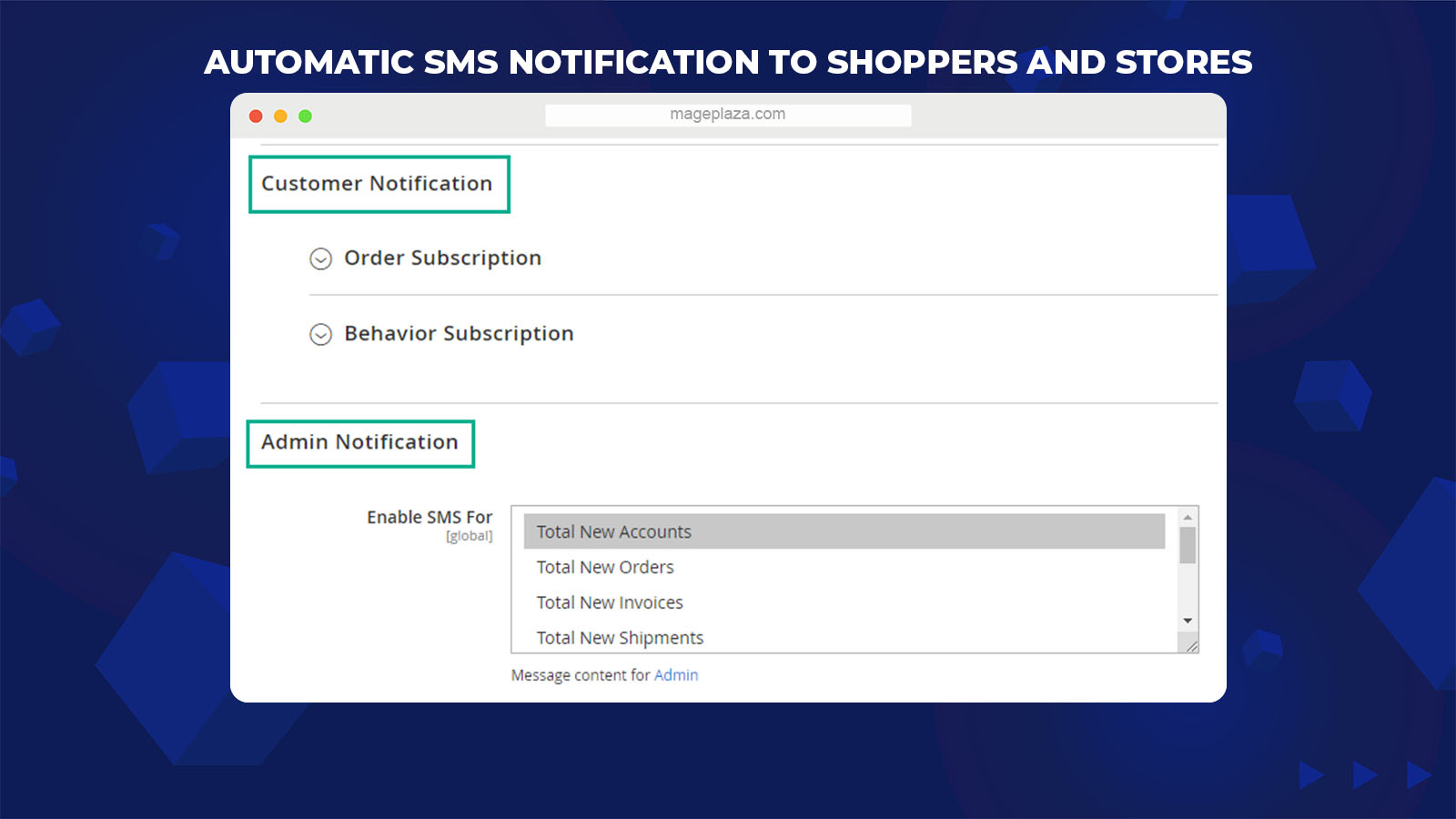 magento 2 sms notification extension