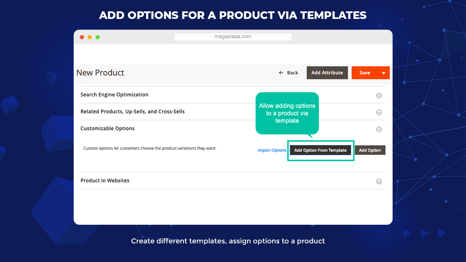 Magento 2 custom product options extension