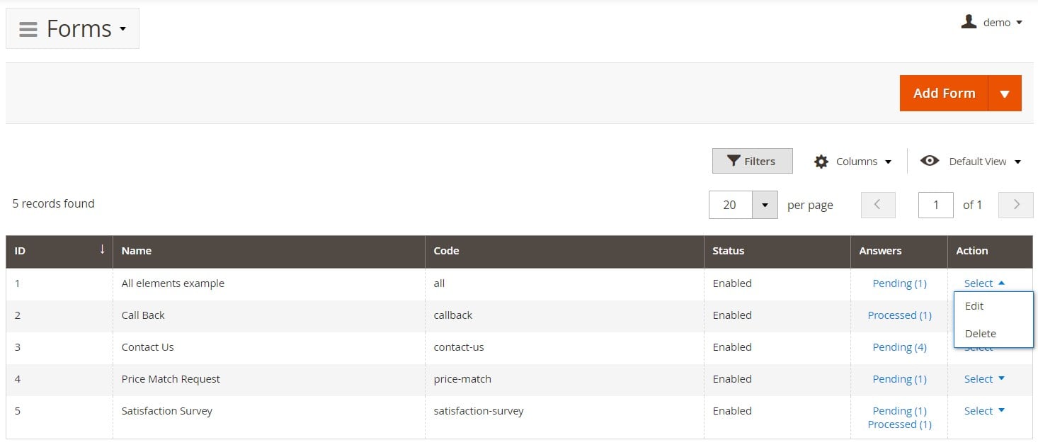 Magento 2 Custom Form Extension