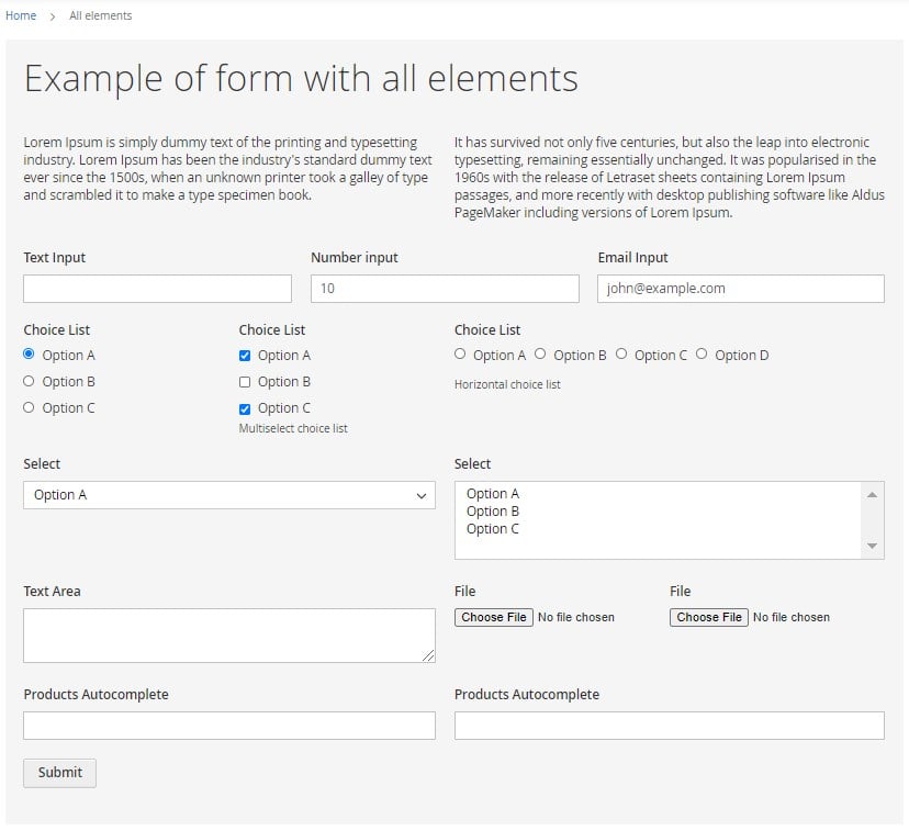 Magento 2 custom form