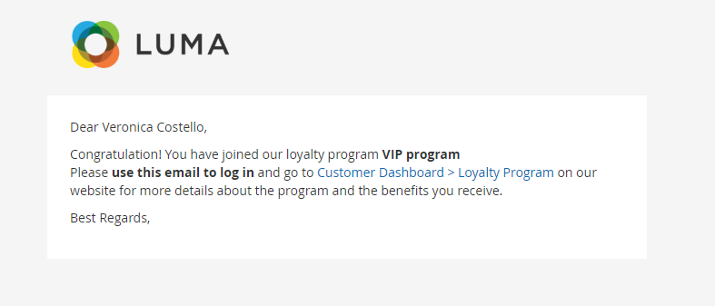 Magento 2 loyalty program extension